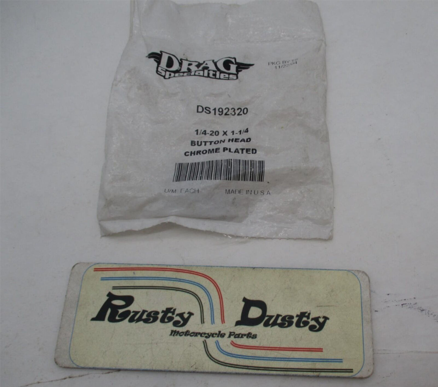 Lot of 2 Harley Drag Specialties Chrome Button Head Cap Bolts DS192320