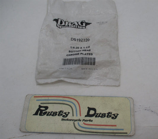 Lot of 2 Harley Drag Specialties Chrome Button Head Cap Bolts DS192320