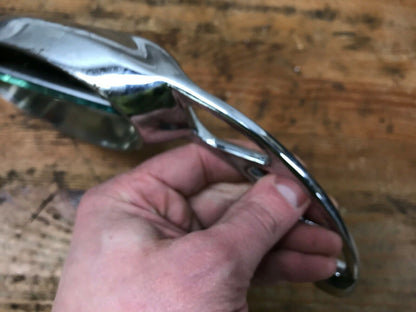 Harley Left side Rear View Mirror Chrome Slotted Arm with Unique Tilting Mirror
