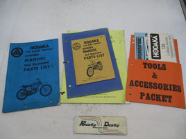 Mix lof of Hodaka Owners Manual and Parts List Books Dirt Squirt Super Combat