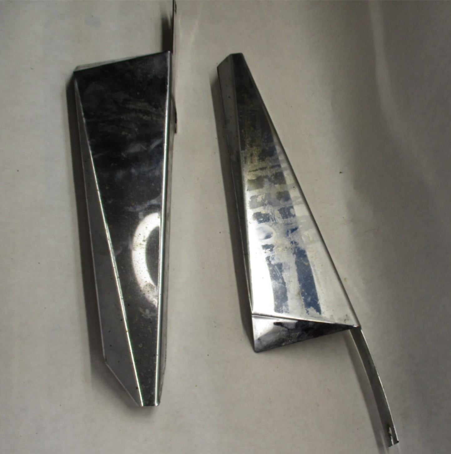 Set of Harley Touring Chrome Wind Guard Windshield Deflector