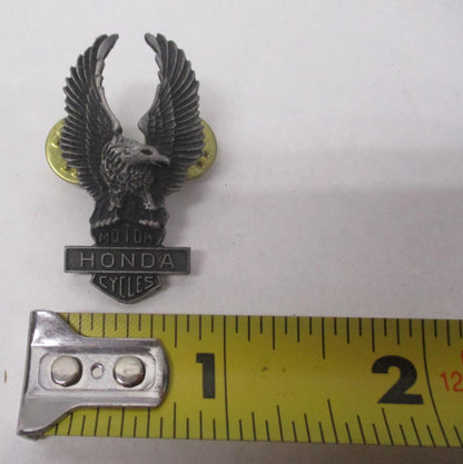 Honda Motorcycle Bike Chopper Cruiser Rider Vest Jacket Metal Eagle Silver Pin