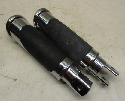Pair of Harley Davidson Chrome Rubber Foot Pegs Foot Rests Female