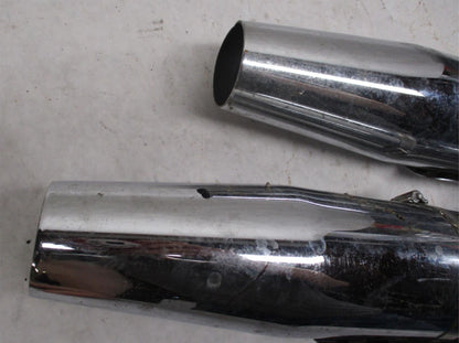 Harley Genuine Heritage Softail Exhaust Mufflers 65357-05 65353-05 w/ brackets