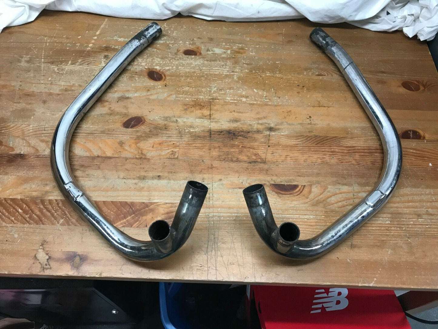 1976 Triumph T140V Bonneville Exhaust Pipe Headers Left Right  T140 V Nice