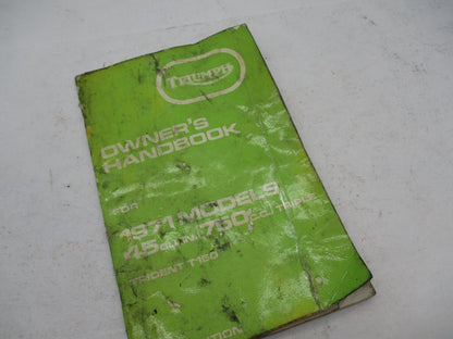 Original Triumph 1971 Trident T160 45 cub inch 750cc Owner's Manual Handbook