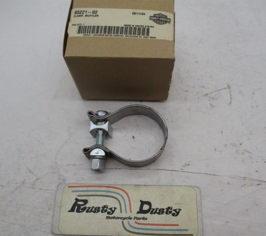 Harley Davidson Genuine NOS Chrome Muffler Clamp 65221-02