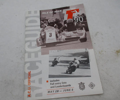 Vintage Isle of Man 1990 A.C.U Official Race Guide Program