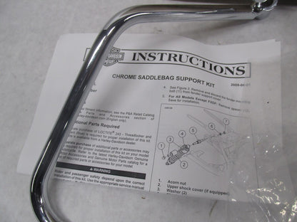 Harley Davidson Genuine NOS Chrome Saddlebag Support Kit Dyna FXD 08+ 91017-10