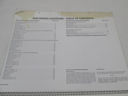 Harley Davidson Official Factory Genuine 2006 Wiring Diagrams 99949-06
