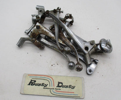 Large Mixed Lot of Vintage Motorcycle Hand Control Levers Brake Clutch
