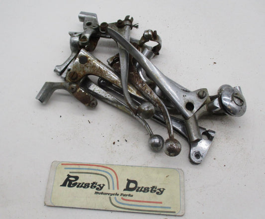 Large Mixed Lot of Vintage Motorcycle Hand Control Levers Brake Clutch