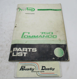 Norton OEM Genuine 750 Commando Spare Parts List Manual Handbook