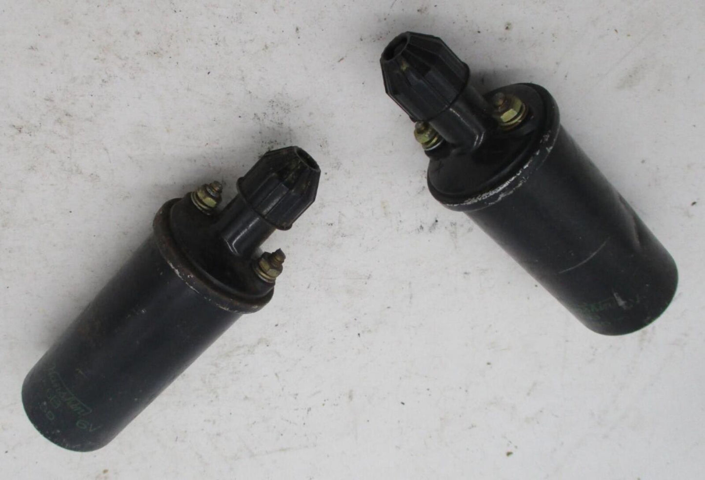 Pair of Vintage Yamaha Motorcycle Coils Hanshin 6V HS-6B