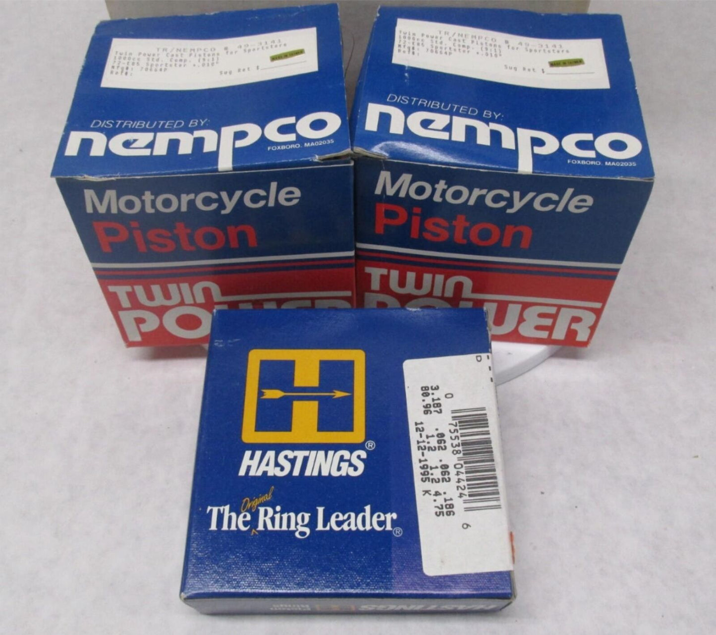 Pair of Pistons & Rings Harley Davidson 1972-85 Sportster +.010" 22253-72TA