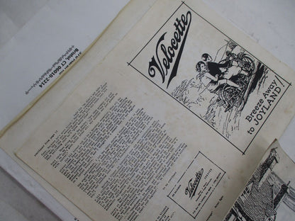 Mixed Lot of Vellocete Motorcycle Articles Photocopies