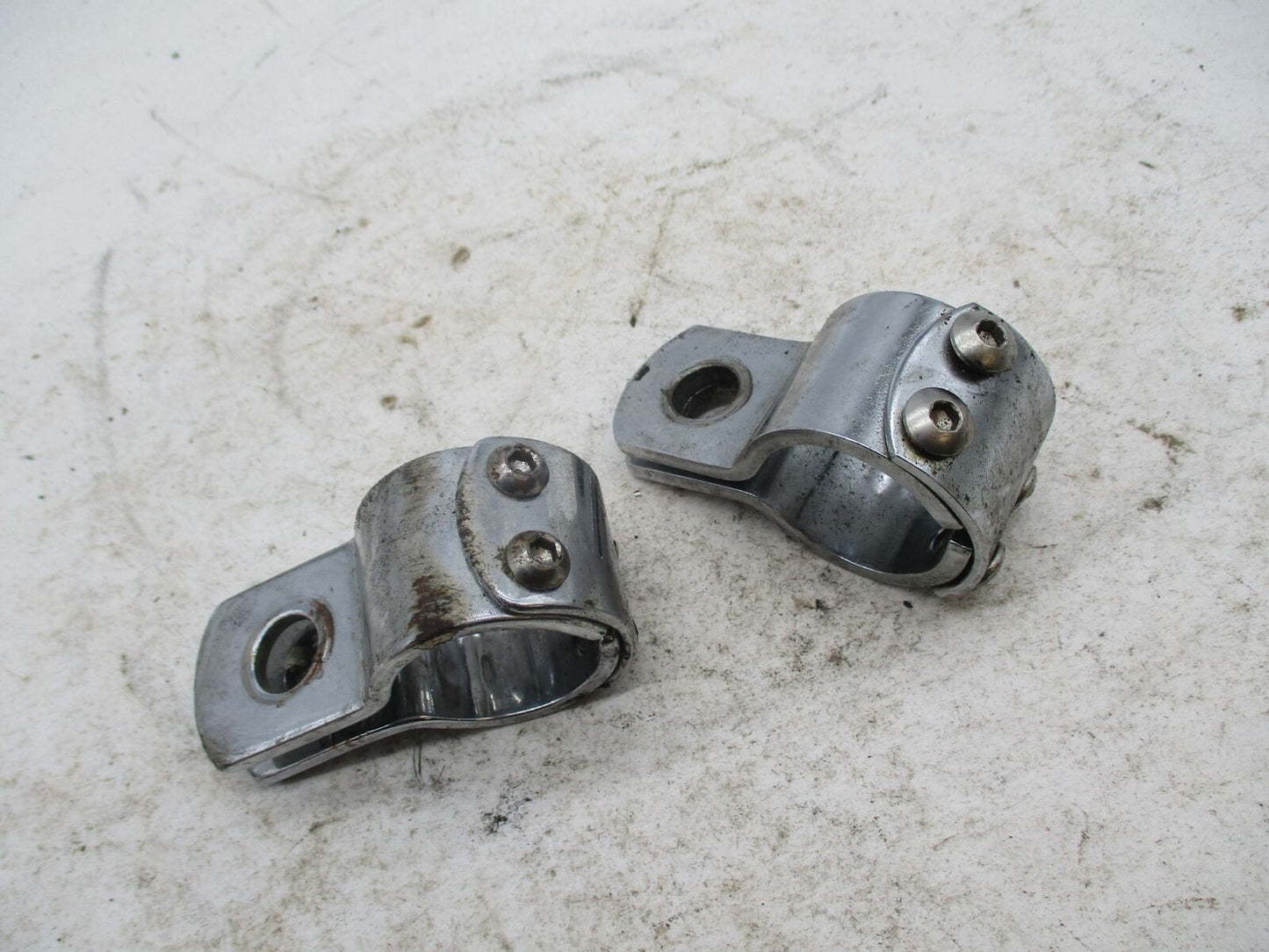 Pair of Harley Davidson Highway Peg Crash Bar Clamps