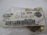 Lot of 5 Harley Davidson Genuine NOS Male Elbow Fittings 54310-83