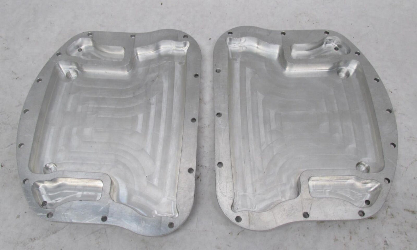 Pair of Harley Davidson Billet Aluminum Panhead Style Rocker Box Covers