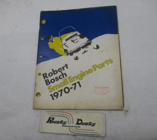 Vintage 1970-1971 Robert Bosch Small Engine Parts Book Catalog