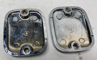 Harley Set of (2) Chrome Brake Clutch Master Cylinder Covers