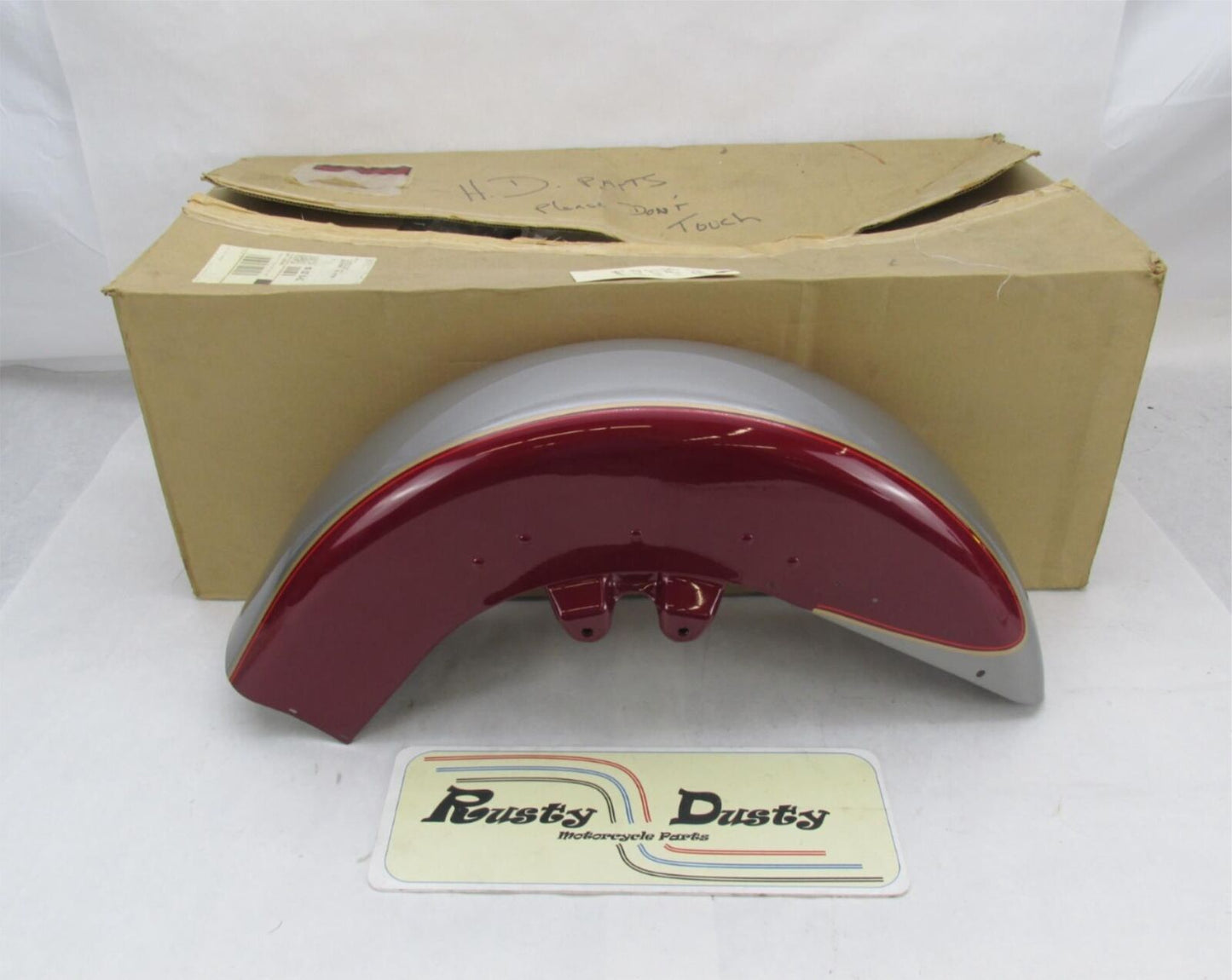 Harley Davidson Genuine NOS Red & Silver Touring Front Fender 59087-89