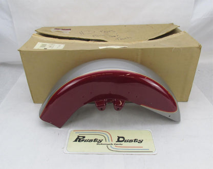 Harley Davidson Genuine NOS Red & Silver Touring Front Fender 59087-89