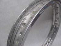 Vintage Polished Aluminum 40 Spoke Motorcycle Wheel Rim 2.25 x 18" 2.25x18