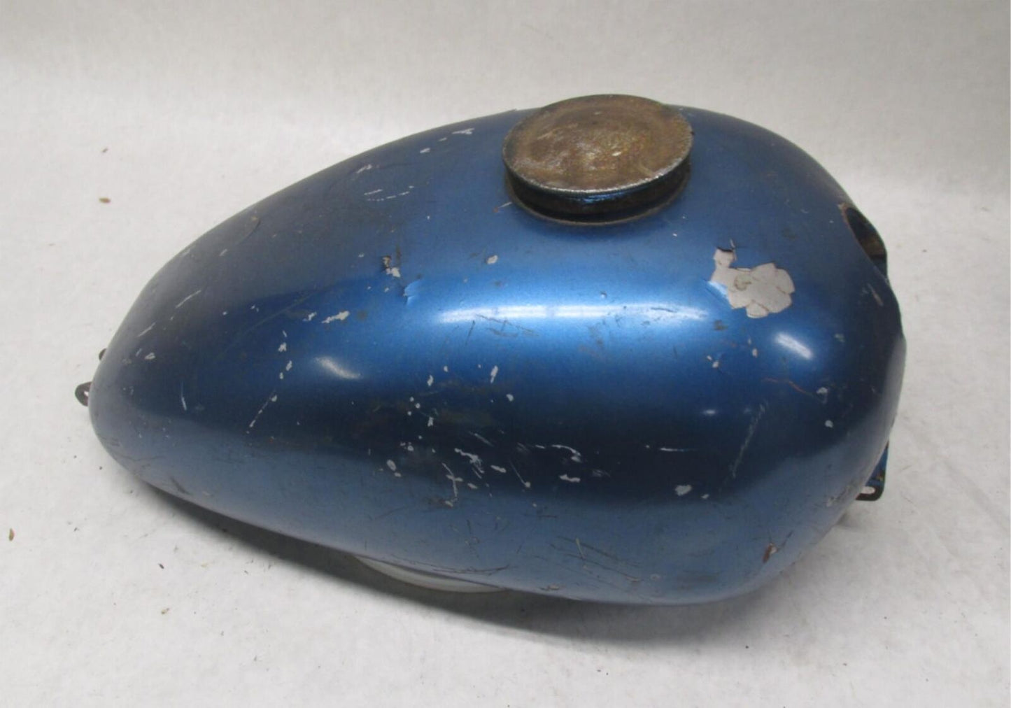Vintage Motorcycle AHRMA Blue Gas Fuel Tank Unknown Model Esso Jawa CZ