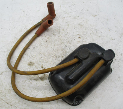 Vintage Motorcycle Coil Ignition Pack Cover w/  Spark Plug Wires
