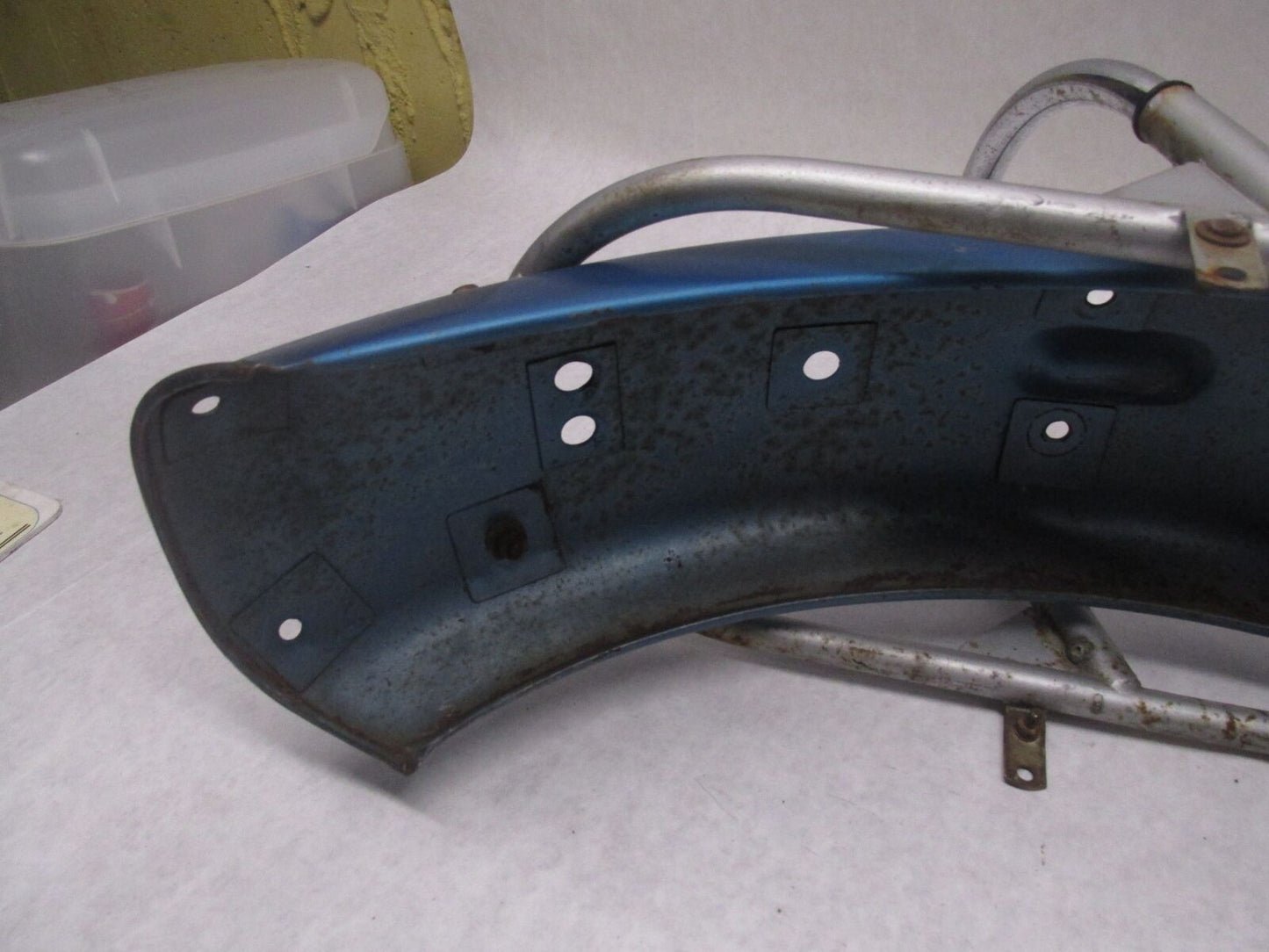 Triumph T100 T120 Blue Original Paint Rear Fender with Grab Handle