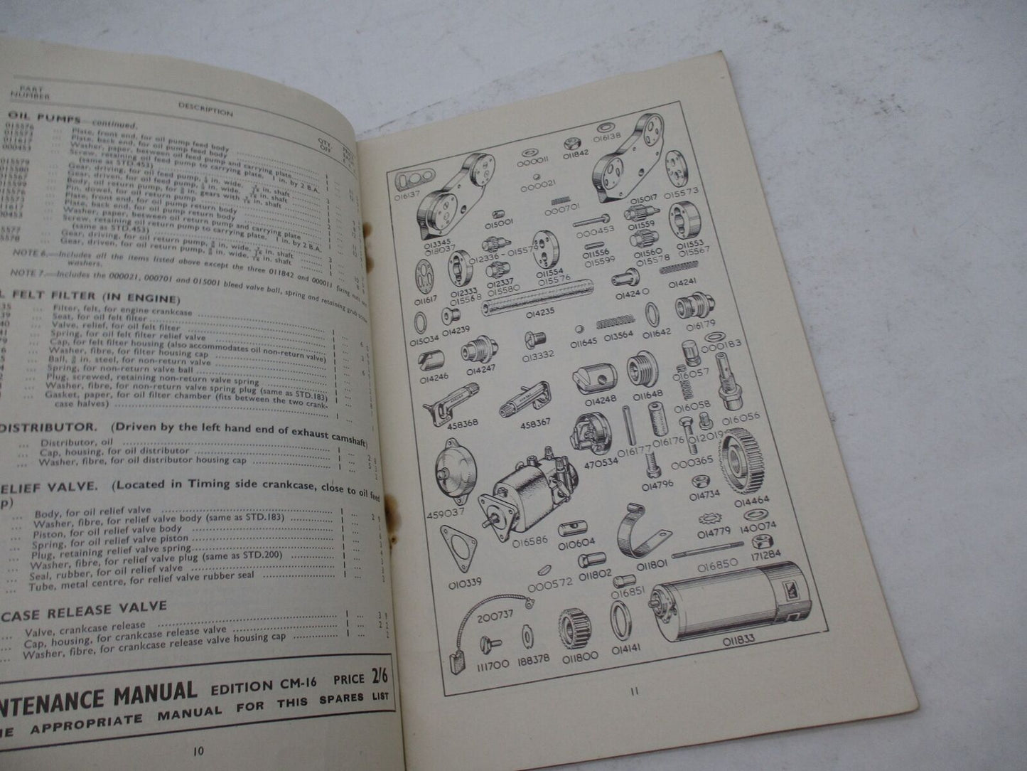 Matchless 1951 500cc Super Clubman Vertical Twin Spares List Parts Catalog