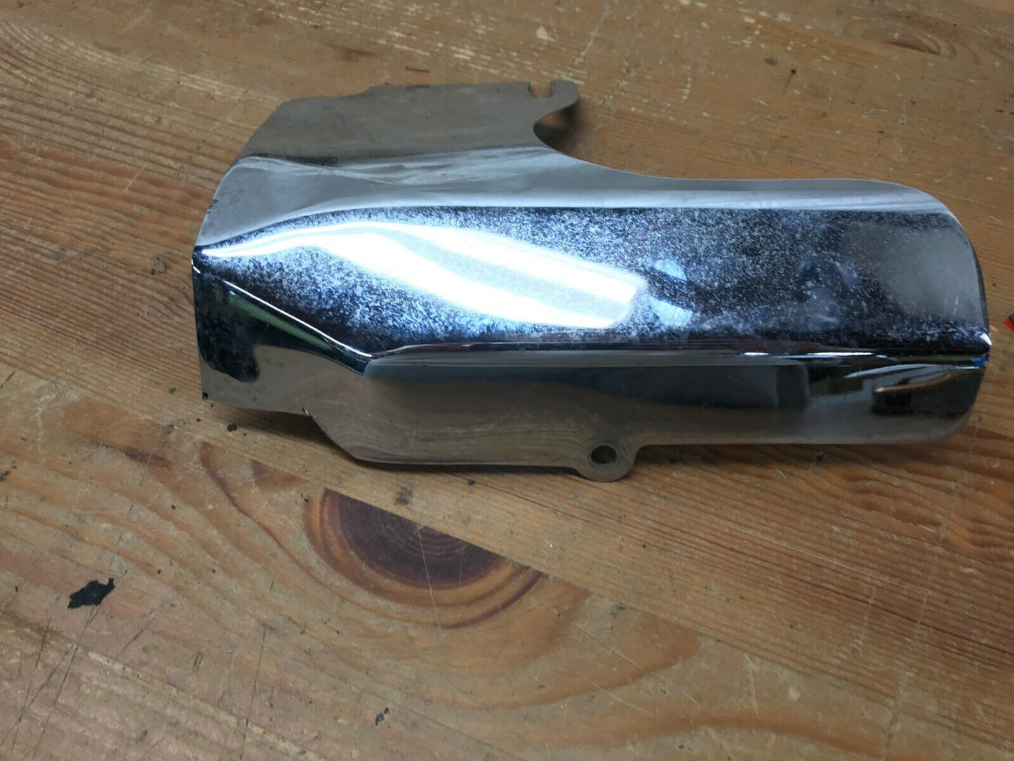 Shovelhead Exhaust Pipe Header Heat Shield Guard Chrome Used Curved