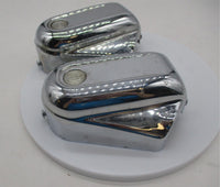 Pair of Harley Davidson Genuine Softail FatBoy Chrome Rear Swing Arm Covers