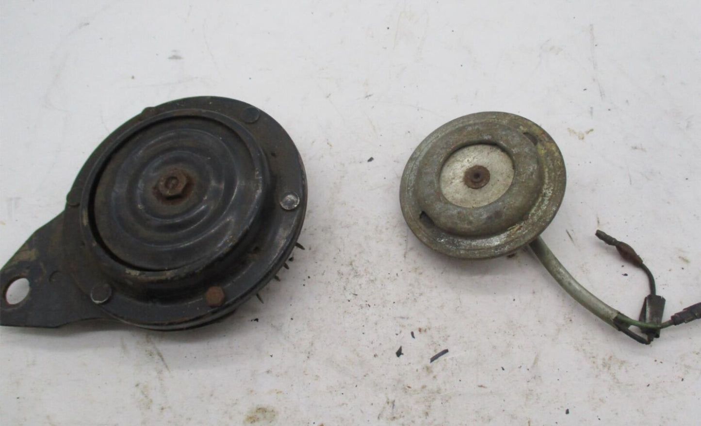Lot of 2 Vintage Unmarked Motorcycle Horns