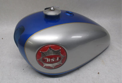 Original Repainted BSA Blue Silver Catalina Gas Fuel Tank Gold Star w/ Cap