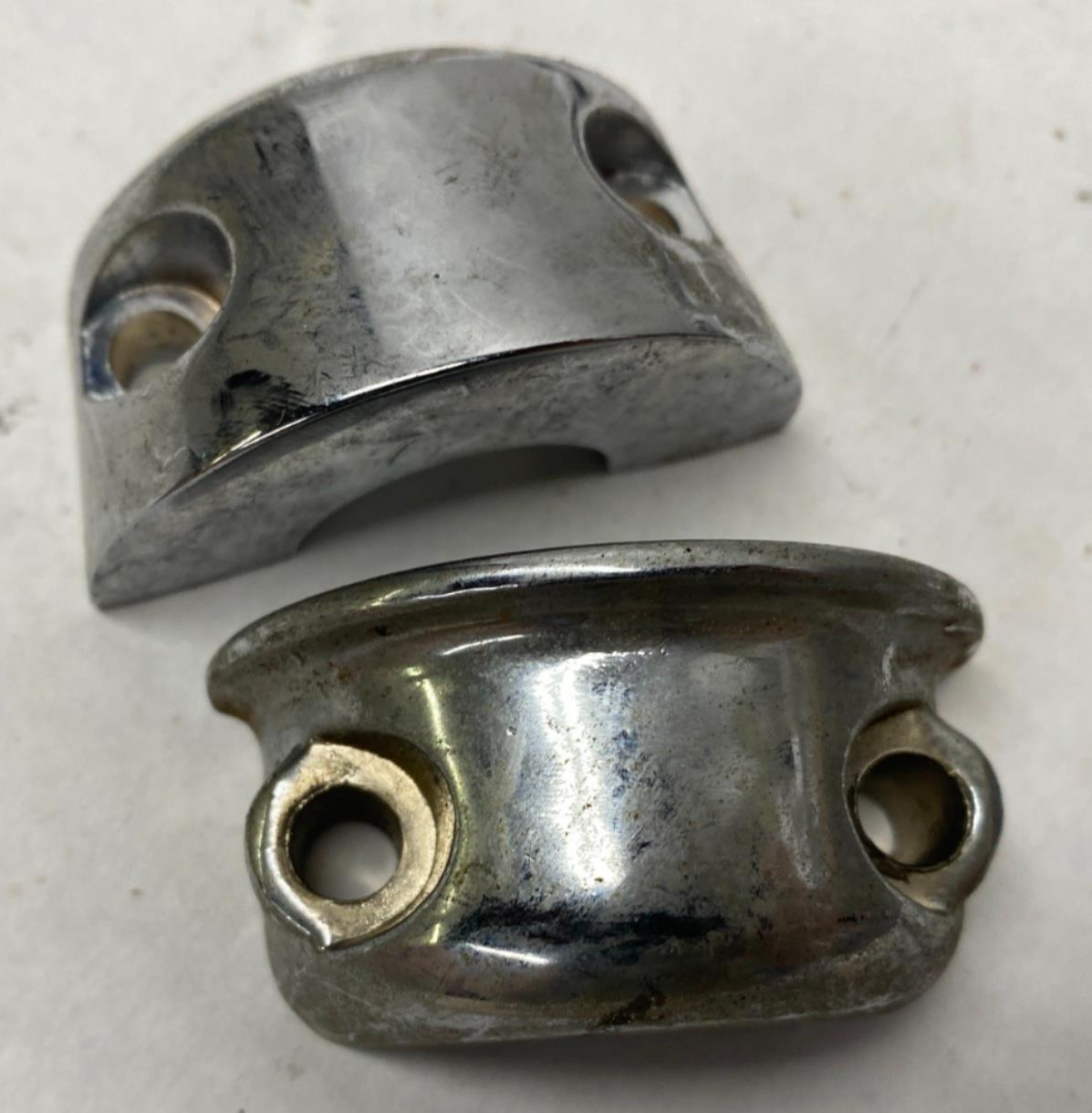 Lot of (2) Harley Chrome Clutch Perch Brackets Clamps