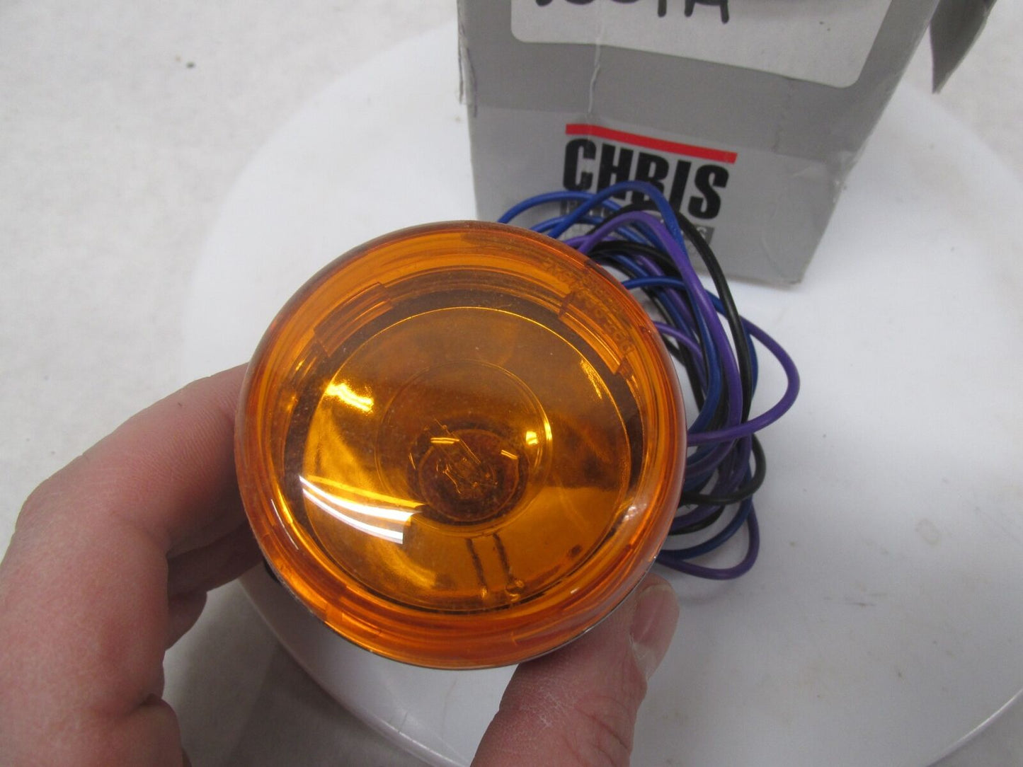 Harley Davidson Chris Chrome NOS Amber Bullet Style Turn Signal 8501A