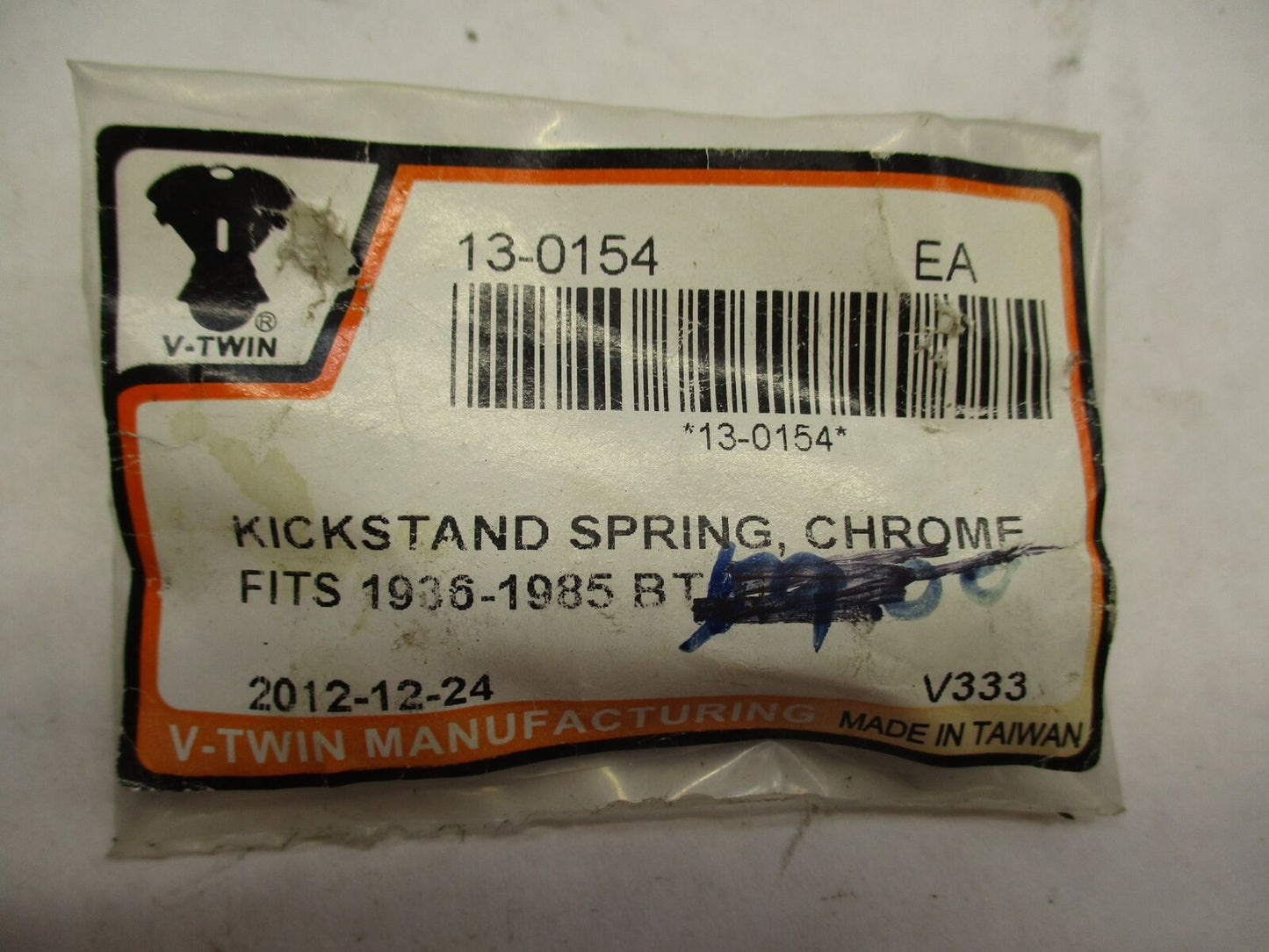 V-Twin Harley Davidson 13-0154 Kickstand Spring Chrome Big Twin