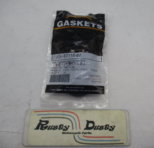 Lot of 8 Haley James Gasket Speedometer Speedo Drive Gear Seals JGI-67118-87