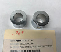 Wimmer Chrome Spacers .863 W01-154 Harley Chrome