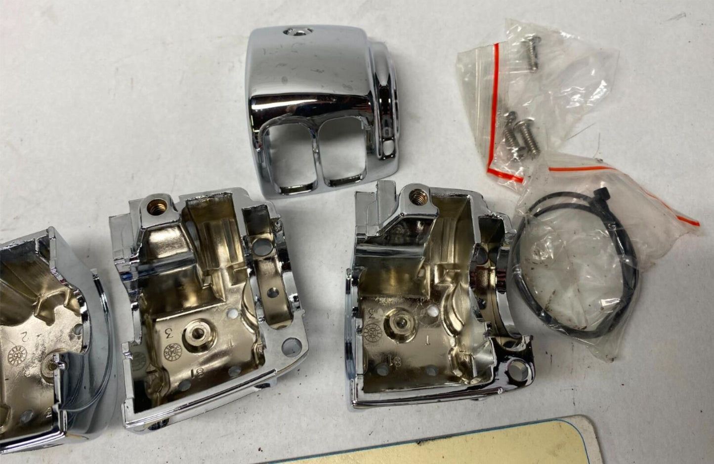 Harley Davison Mixed Lot of Chrome Handle Bar Switch Housing