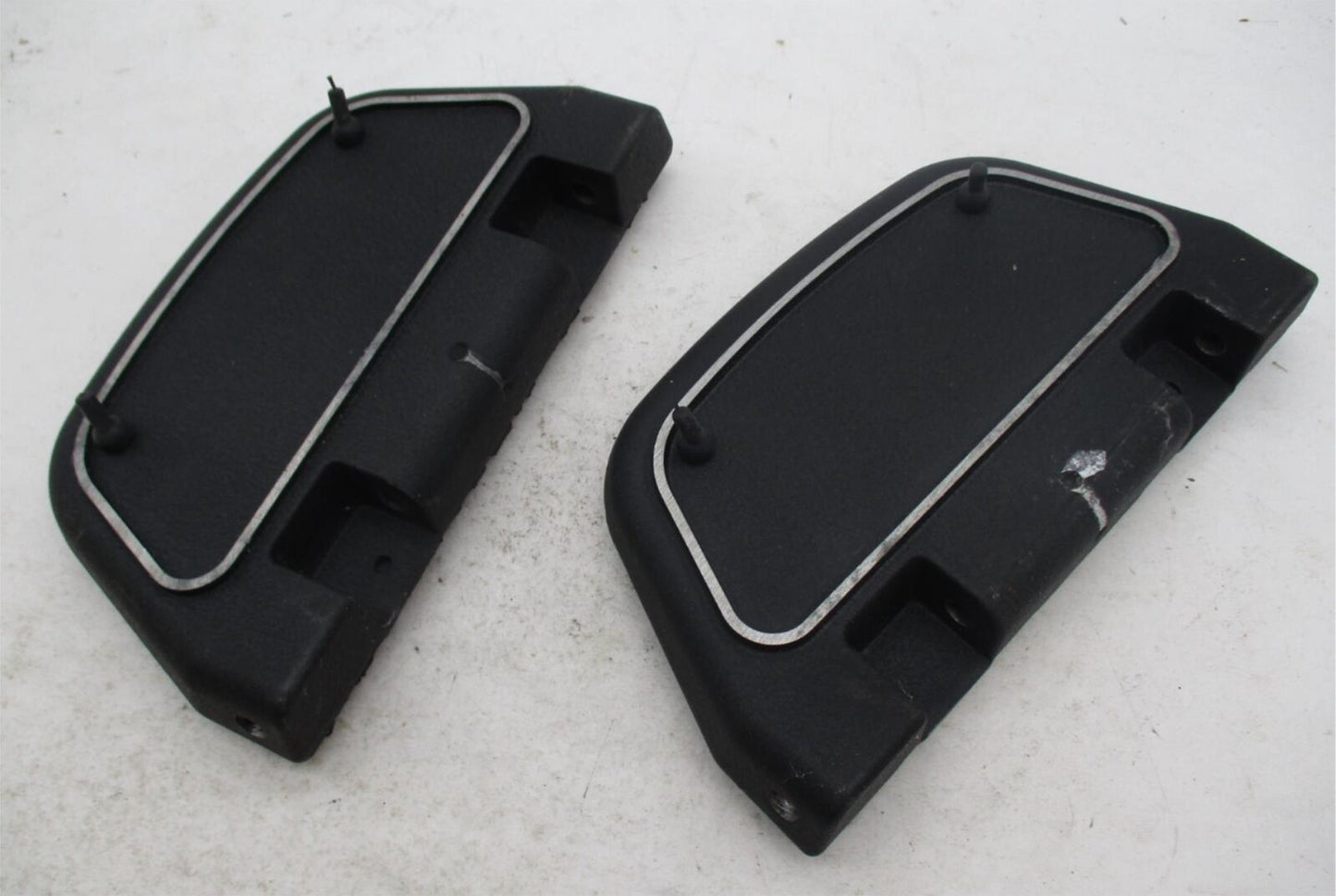 Pair of Harley Davidson Passenger Floorboards Base plates and Rubber Inserts