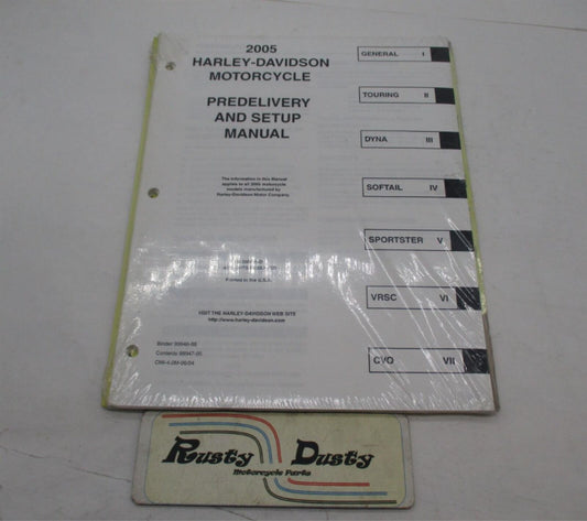 Harley Davidson Official Factory 2005 Pre Delivery and Setup Manual 99947-05