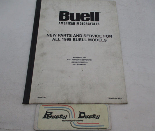 Harley Davidson Buell Official Factory 1998 New Parts and Service Book 99449-98Y