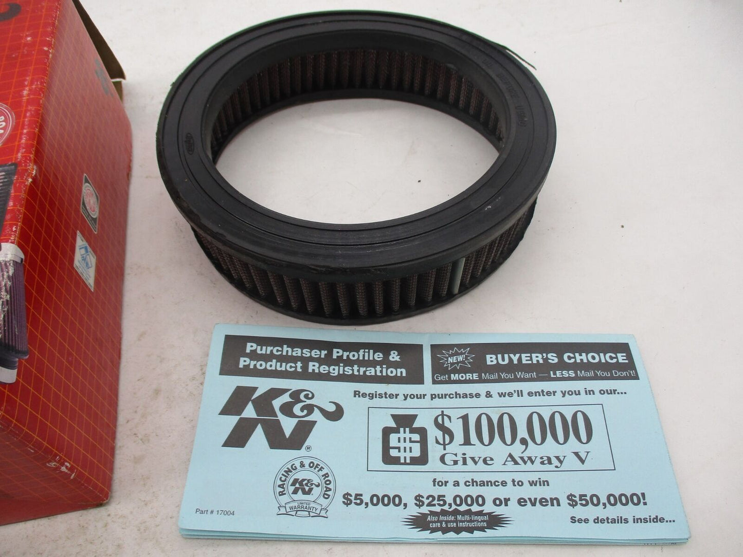 Harley K&N Air Filter For REV-TECH Housings 25023 TC88 &100 Motors E-4660
