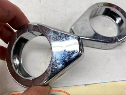 set of (2) Harley Windshield Mounting Clamps Brackets