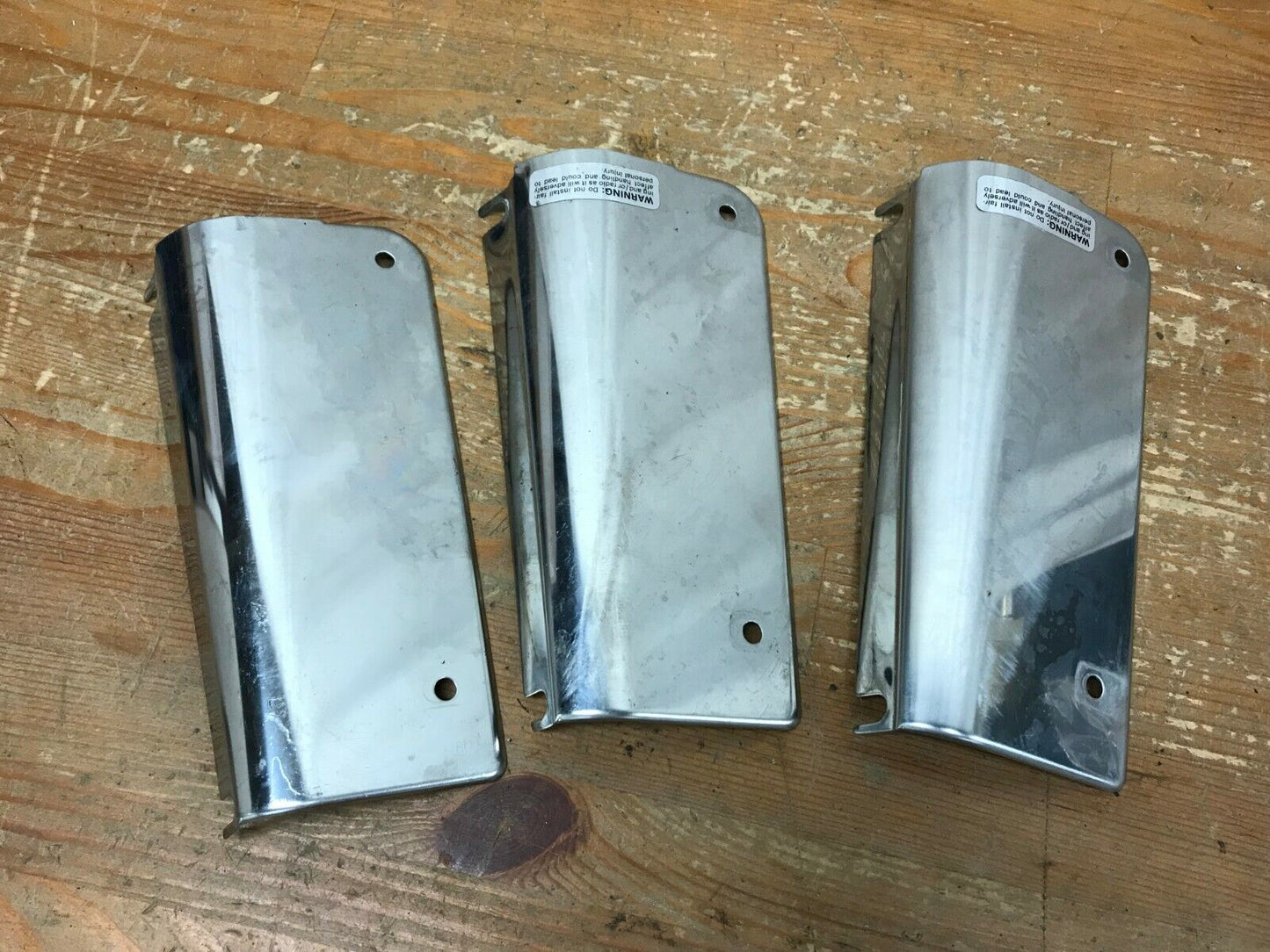 Lot of 3 Harley Chrome Fork Right side Covers 1986+ 67890-91A Fatboy Softail