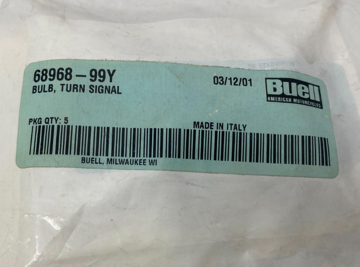 Harley Buell Genuine Turn Signal Bulbs Lot (5) 68968-99Y