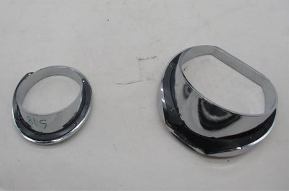 Mixed lot of 2 Harley Davidson Chrome Light Trim Rings w/ integrated visors